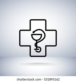 Veterinary icon Flat.