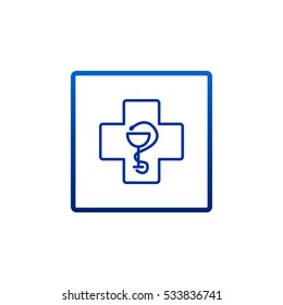 Veterinary icon Flat.
