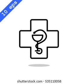 Veterinary icon Flat.