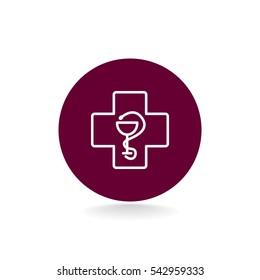 Veterinary icon Flat.