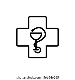 Veterinary icon Flat.