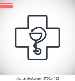 Veterinary icon Flat.