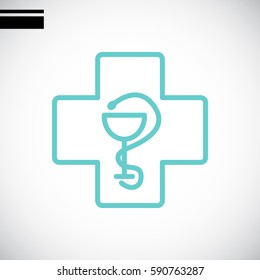 Veterinary icon Flat.