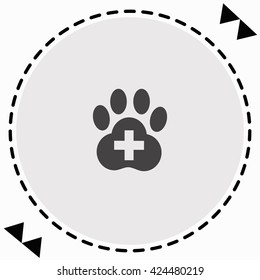 Veterinary icon Flat Design. Isolated Illustration.