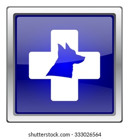 Veterinary icon. Internet button on white background. EPS10 vector.
