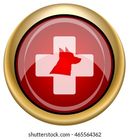 Veterinary icon. Internet button on white background. EPS10 vector.
