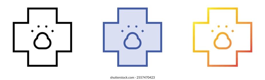 veterinary icon. Linear, Blue Fill and Gradient Style Design Isolated On White Background