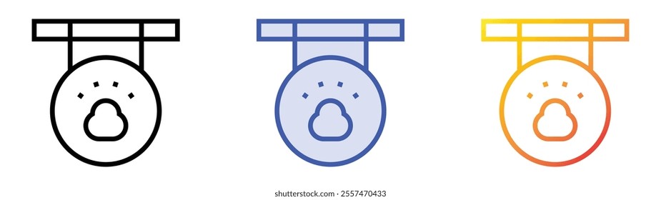 veterinary icon. Linear, Blue Fill and Gradient Style Design Isolated On White Background