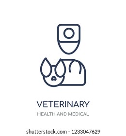Veterinary icon. Veterinary linear symbol design from Health and Medical collection. Simple outline element vector illustration on white background