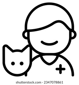 veterinary icon with outline style. Suitable for website design, logo, app, UI and ETC.
