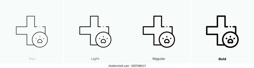 veterinary icon. Thin, Light Regular And Bold style design isolated on white background