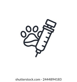 veterinary icon. vector.Editable stroke.linear style sign for use web design,logo.Symbol illustration.
