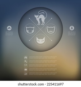 veterinary infographic with unfocused background