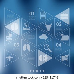 veterinary infographic with unfocused background