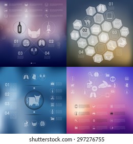 veterinary infographic with unfocused background