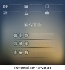 veterinary infographic with unfocused background