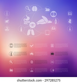 veterinary infographic with unfocused background