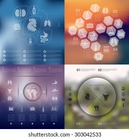 Veterinary infographic with unfocused background