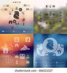 veterinary infographic with unfocused background