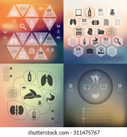veterinary infographic with unfocused background
