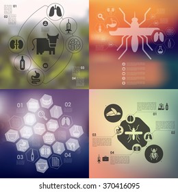 veterinary infographic with unfocused background