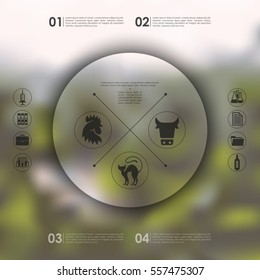 veterinary infographic with unfocused background