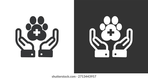 Veterinary Insurance icon. Solid glyph series icon
