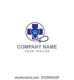 Veterinary logo, Cat and dog logo design, Pet Care, vet clinic logo.EPS 10