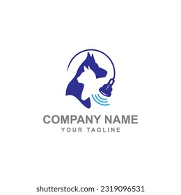 Veterinary logo, Cat and dog logo design, Pet Care, vet clinic logo.EPS 10