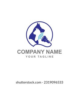 Veterinary logo, Cat and dog logo design, Pet Care, vet clinic logo.EPS 10