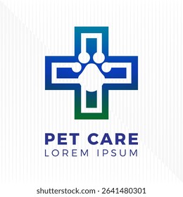 Veterinary logo design. Pet care logo design