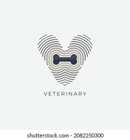 Vector de diseño de logotipo veterinario. Perro y gato 
