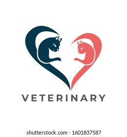 veterinary logo design vector template