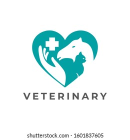 veterinary logo design vector template