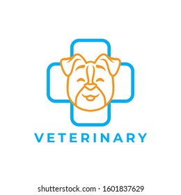 veterinary logo design vector template