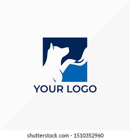 Veterinary logo, Dog care logo.