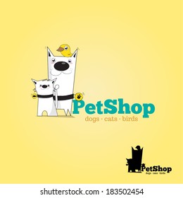 Veterinary Logo, pet shop, animals