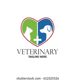 veterinary logo with text space for your slogan / tagline, vector illustration