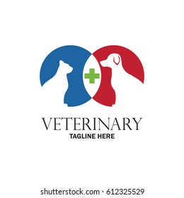 veterinary logo with text space for your slogan / tagline, vector illustration