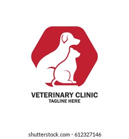 veterinary logo with text space for your slogan / tagline, vector illustration