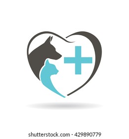 Veterinary logo. Vector graphic design