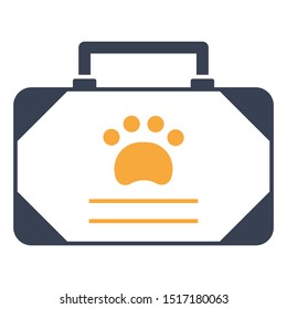 Veterinary medicine Bag Vector Icon Design