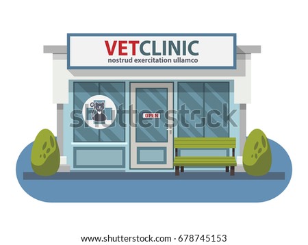 Veterinary medicine hospital, clinic or pet shop for animals.