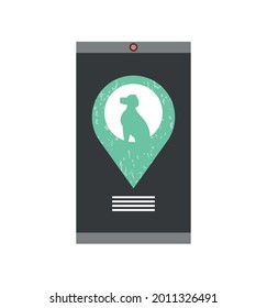 veterinary mobile app isolated icon