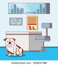 veterinary office with animal