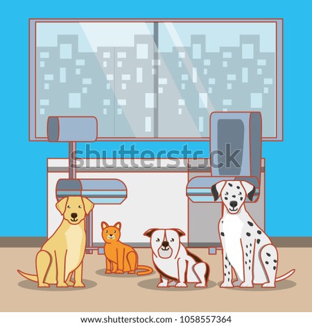 veterinary office with animal