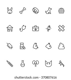 Veterinary Outline Vector Icons 1