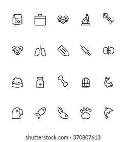 Veterinary Outline Vector Icons 2