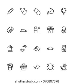 Veterinary Outline Vector Icons 4
