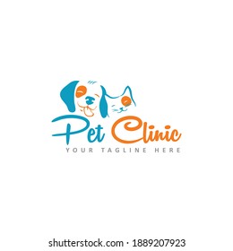 veterinary pet clinic pet shop logo vet medical dog cat animal